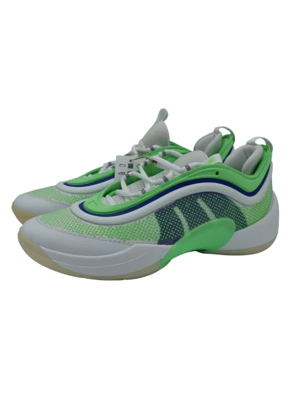 Adidas Mens Size 13 D.O.N. Issue 6 White Green‎ Blue Basketball Shoes Sneakers